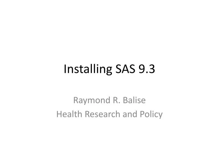 installing sas 9 3