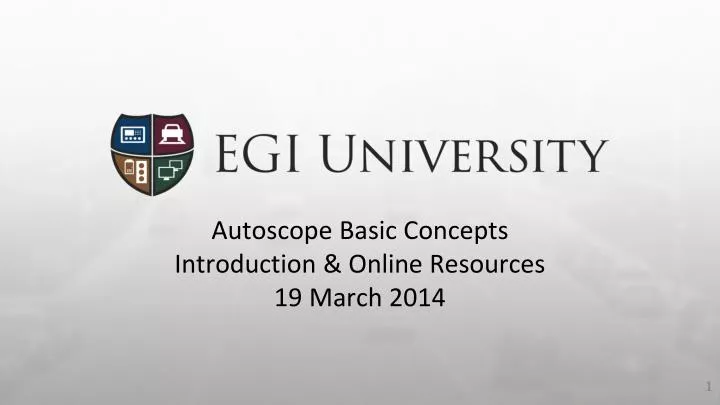 autoscope basic concepts introduction online resources 19 march 2014