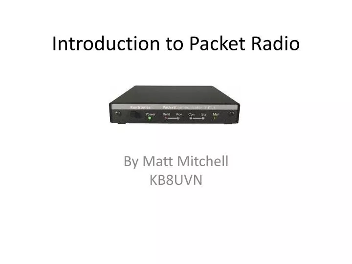 introduction to packet radio