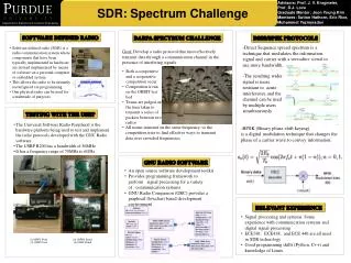 SDR: Spectrum Challenge