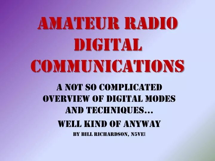 amateur radio digital communications