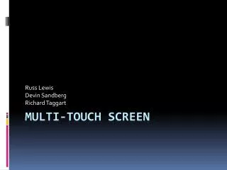 Multi-Touch Screen