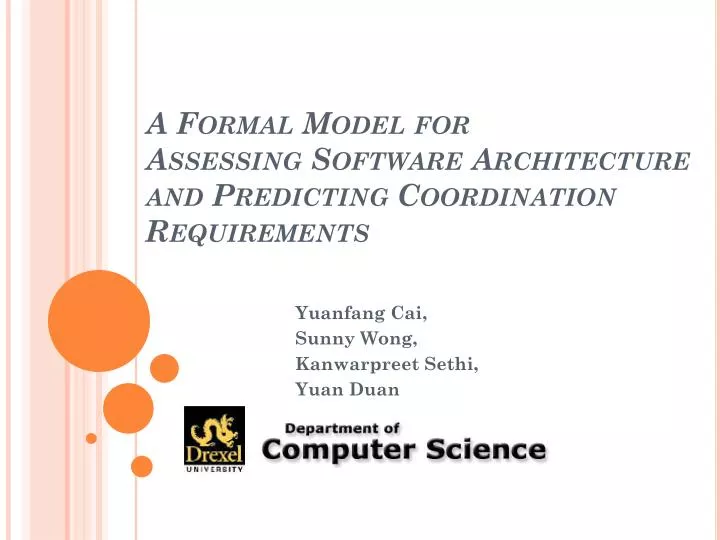 a formal model for assessing software architecture and predicting coordination requirements