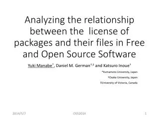 Analyzing the relationship between the license of packages and their files in Free and Open Source Software