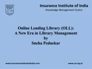 Insurance Institute of India Knowledge Management Centre