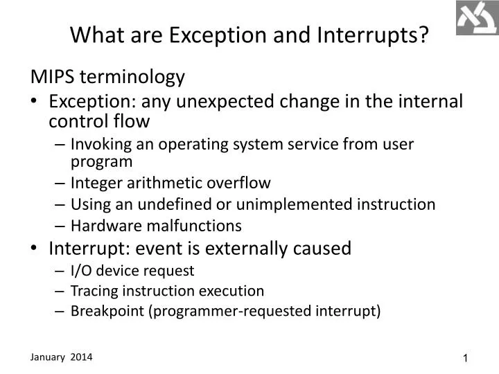 what are exception and interrupts
