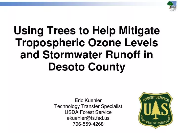 using trees to help mitigate tropospheric ozone levels and stormwater runoff in desoto county