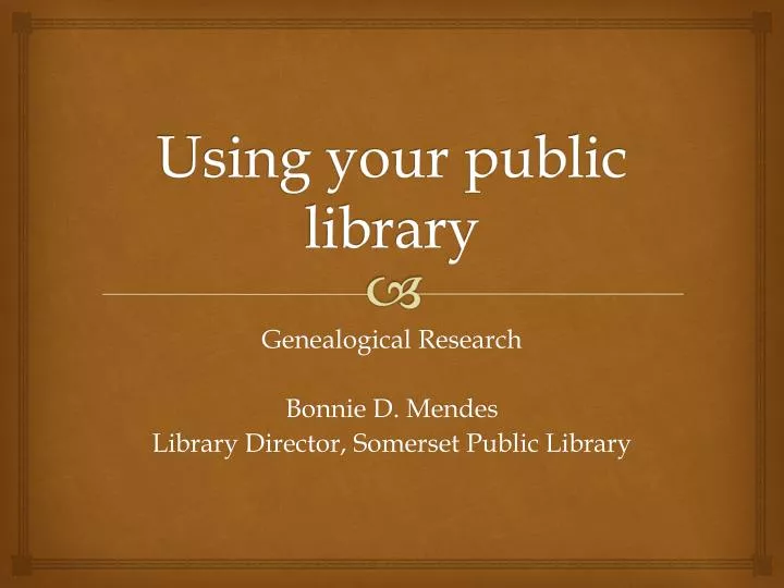 using your public library