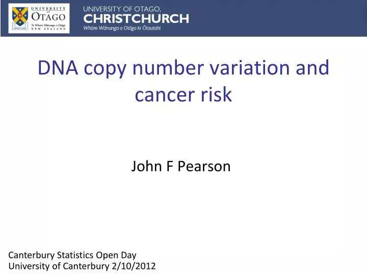 dna copy number variation and cancer risk