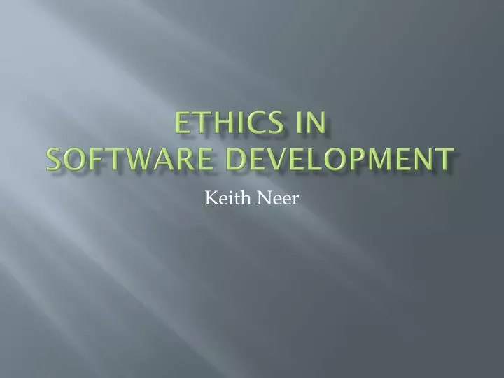 ethics in software development