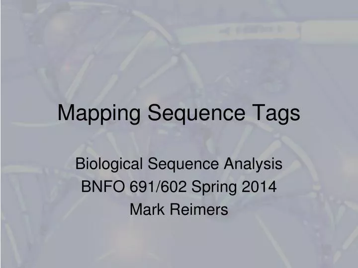 mapping sequence tags