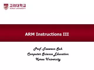 ARM Instructions III