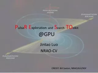 P ulsa R E xploration and S earch TO olkit @ GPU