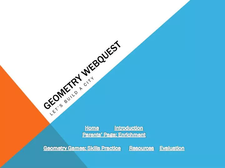 geometry webquest
