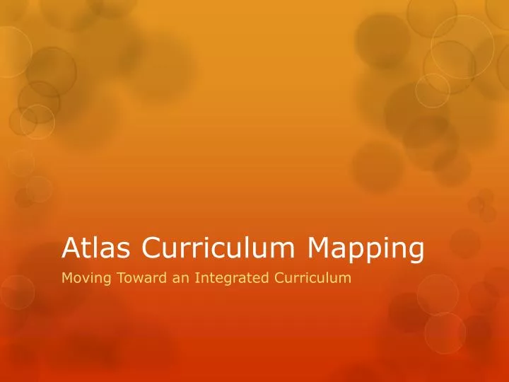 atlas curriculum mapping