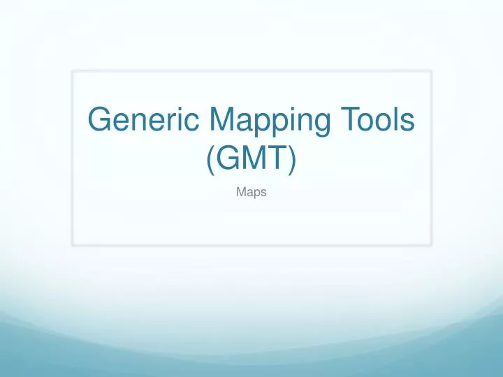 generic mapping tools gmt