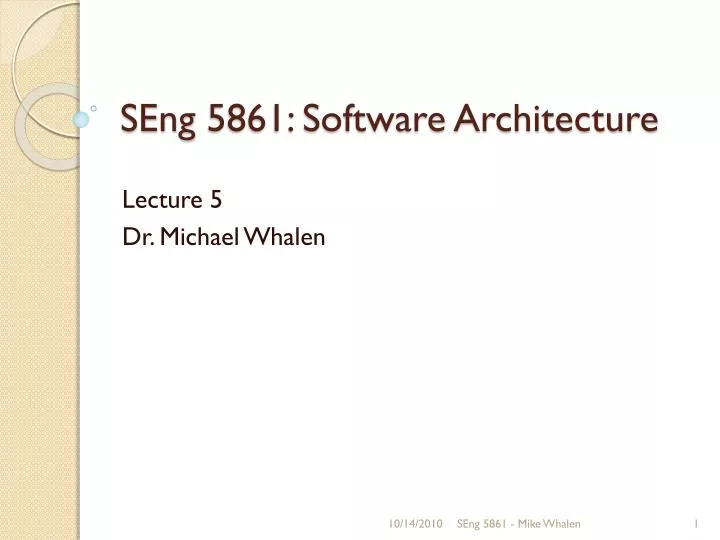 seng 5861 software architecture