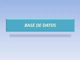 base de datos