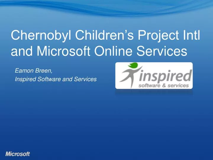 chernobyl children s project intl and microsoft online services