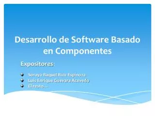 desarrollo de software basado en componentes