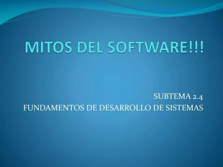 mitos del software