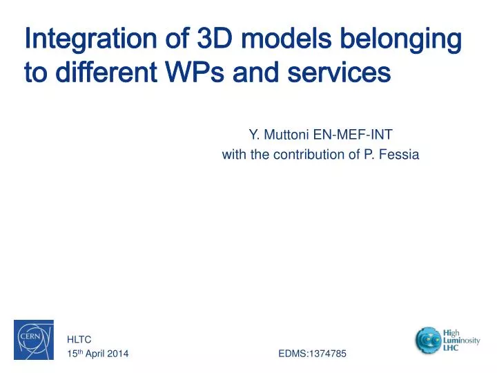 integration of 3d models belonging to different wps and services