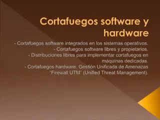 cortafuegos software y hardware