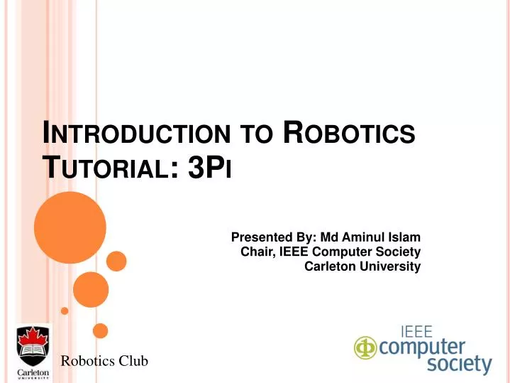 introduction to robotics tutorial 3pi