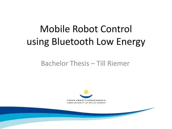 mobile robot control using bluetooth low energy