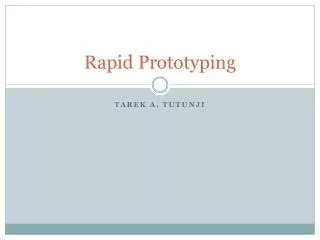 Rapid Prototyping