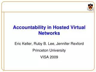 Accountability in Hosted Virtual Networks