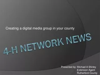 4-H Network News