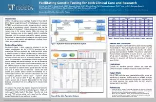 Facilitating Genetic Testing for both Clinical Care and Research