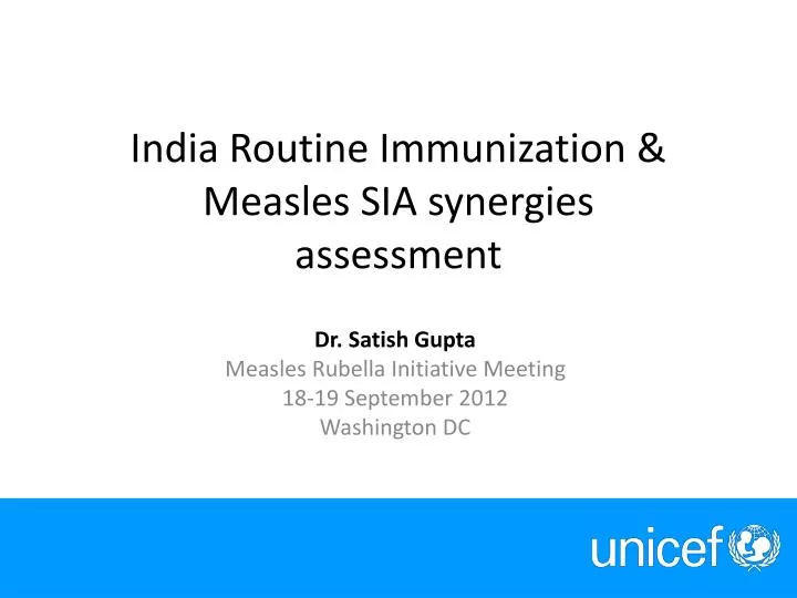 india routine immunization measles sia synergies assessment