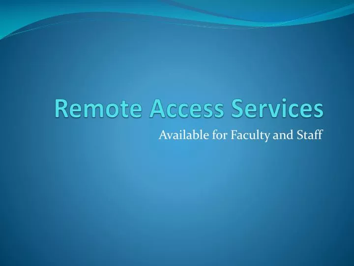 remote access services
