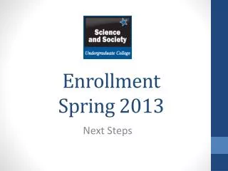 Enrollment Spring 2013