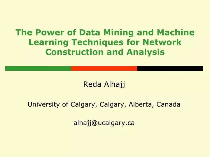 the power of data mining and machine learning techniques for network construction and analysis
