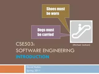 CSE503: Software Engineering Introduction