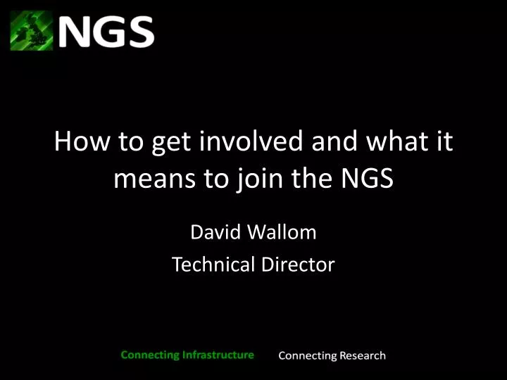 how to get involved and what it means to join the ngs
