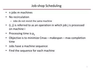 Job-shop Scheduling