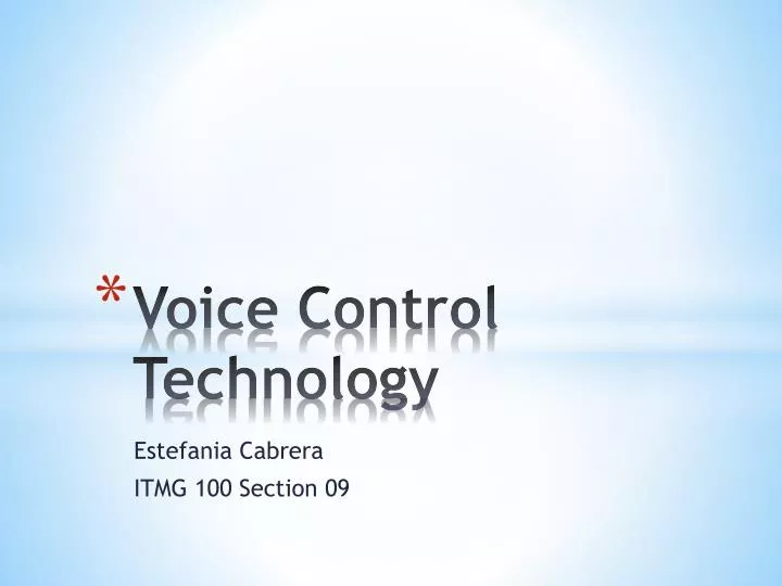 voice control technology