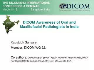 DICOM Awareness of Oral and Maxillofacial Radiologists in India