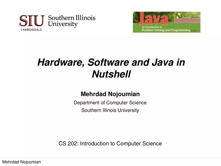 hardware software and java in nutshell