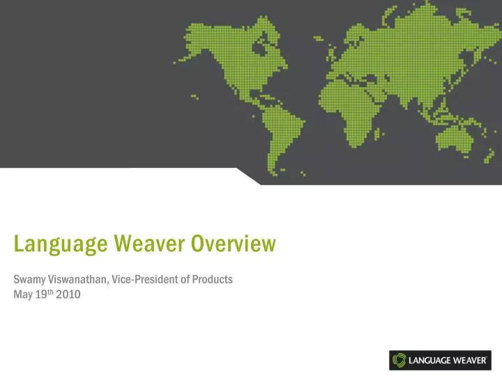 language weaver overview