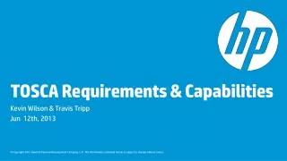 TOSCA Requirements &amp; Capabilities