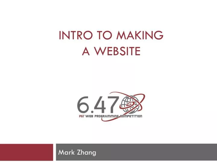 intro to making a website
