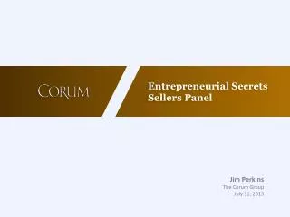Entrepreneurial Secrets Sellers Panel