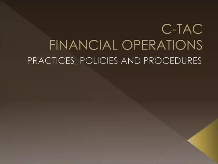 c tac financial operations