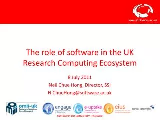 The role of software in the UK Research Computing Ecosystem