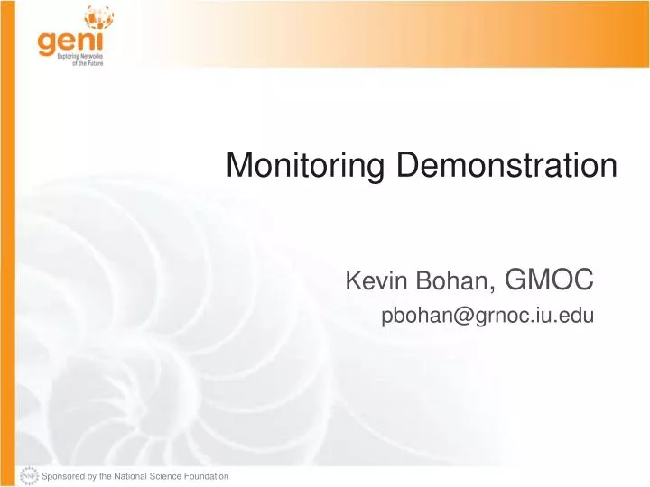 monitoring demonstration